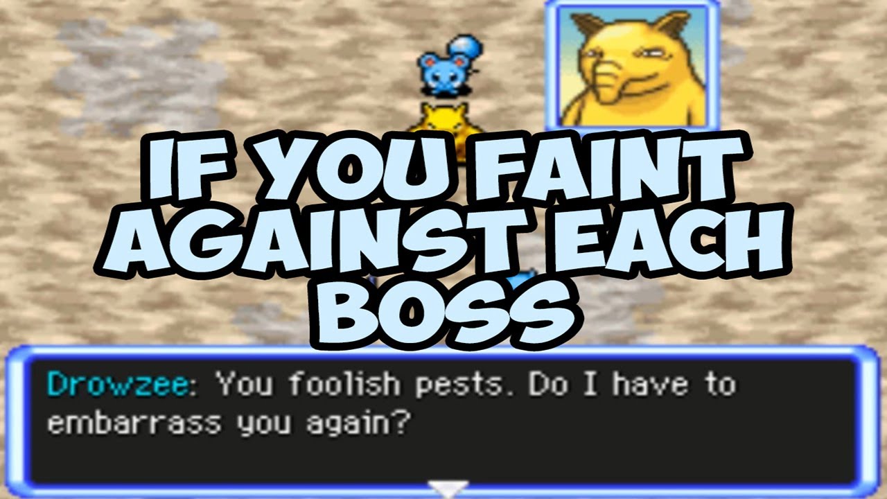 If You Lose Against Each Boss - Pokemon Mystery Dungeon: Explorers of Sky