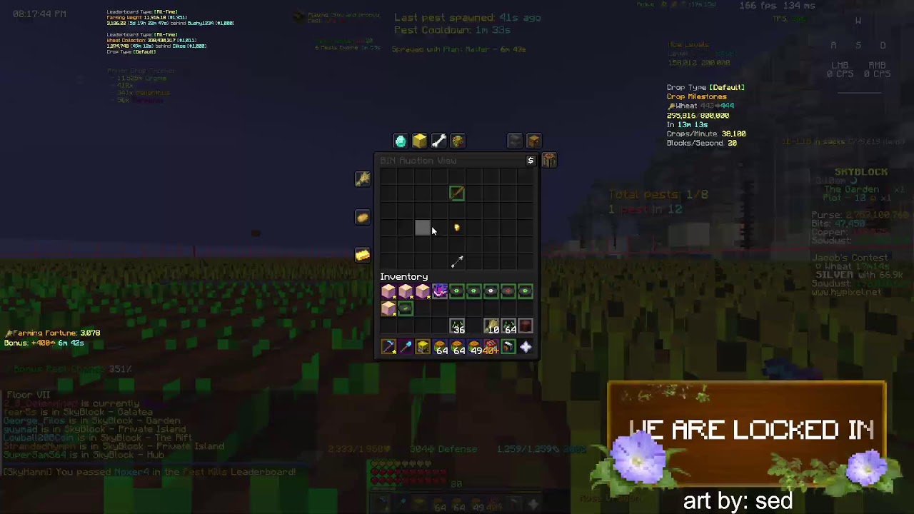Pest Farming! (Farming Stream)| Hypixel SkyBlock