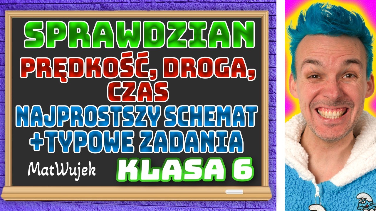 SPRAWDZIAN: PRĘDKOŚĆ • DROGA • CZAS 🔥 Najprostszy schemat + typowe zadania | Klasa 6