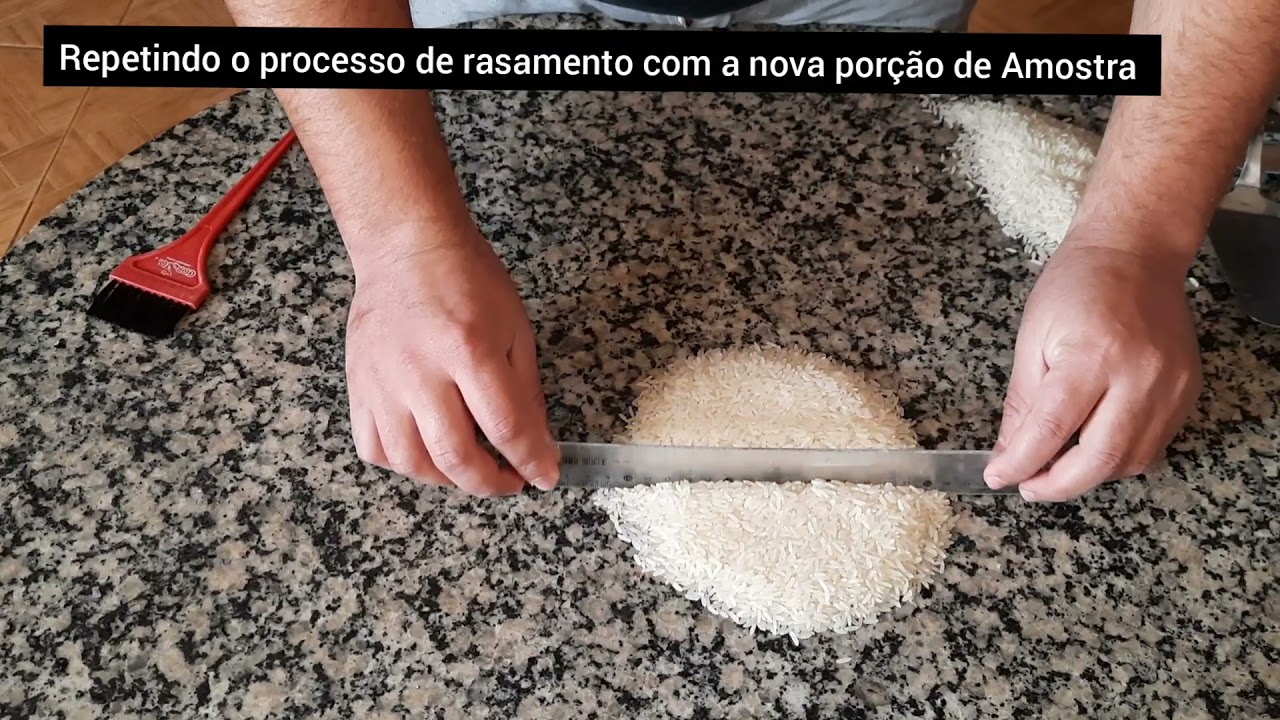 prática feita em casa de Homogeneização e quarteamento da Amostra