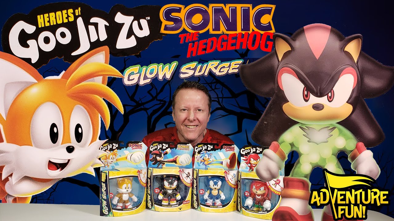 4 Heroes of Goo Jit Zu Sonic The Hedgehog, Tails, Shadow & Knuckles Glow Surge!