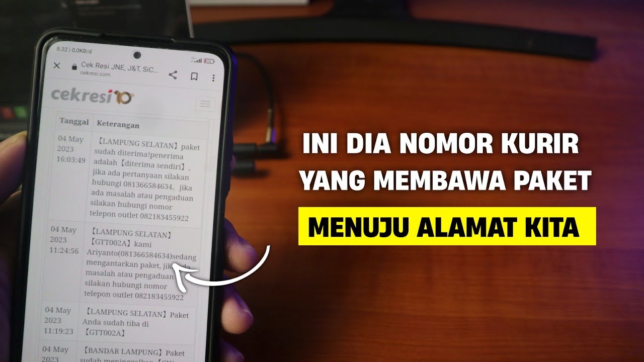 Cara Melihat Nomor Kurir Yang Akan Mengirim Paket Ke Alamat kita