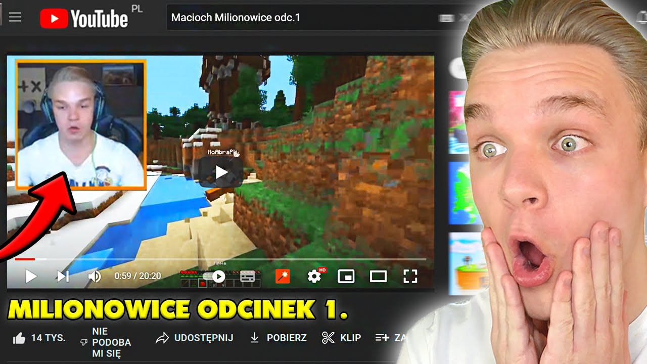 Reakcja na M&Oacute;J PIERWSZY FILM z MILIONOWIC!