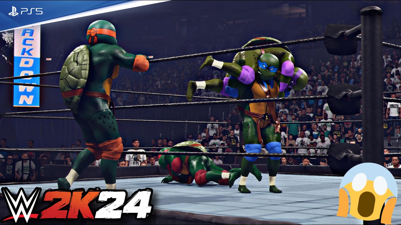 WWE 2K24 - Mutant Ninja Turtles In Elimination Match - SmackDown!