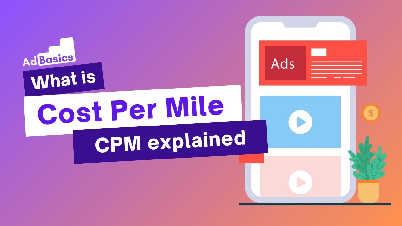 Cost Per Mile (CPM) explained | Cost per thousand impressions | Digital Marketing Terms | AdBasics
