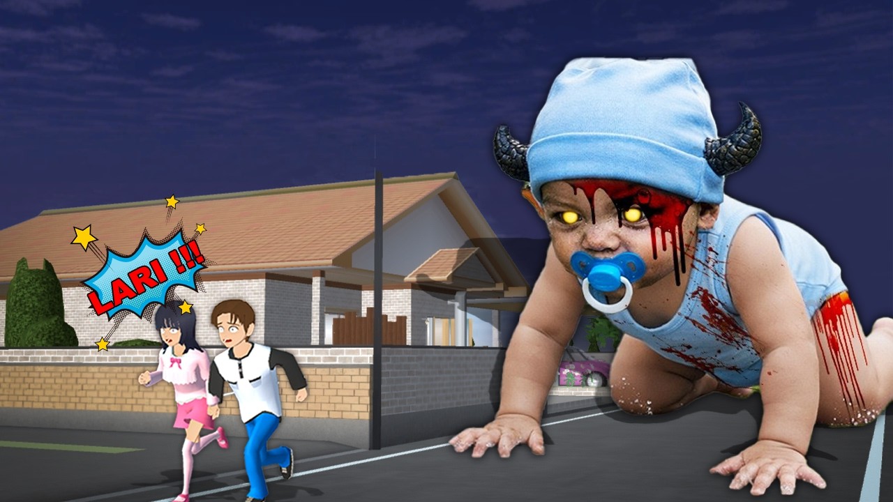 Yuta Mio Keluar Malam Hari Dikejar BABY DEMON di Depan Rumah 😱 | Sakura School Simulator