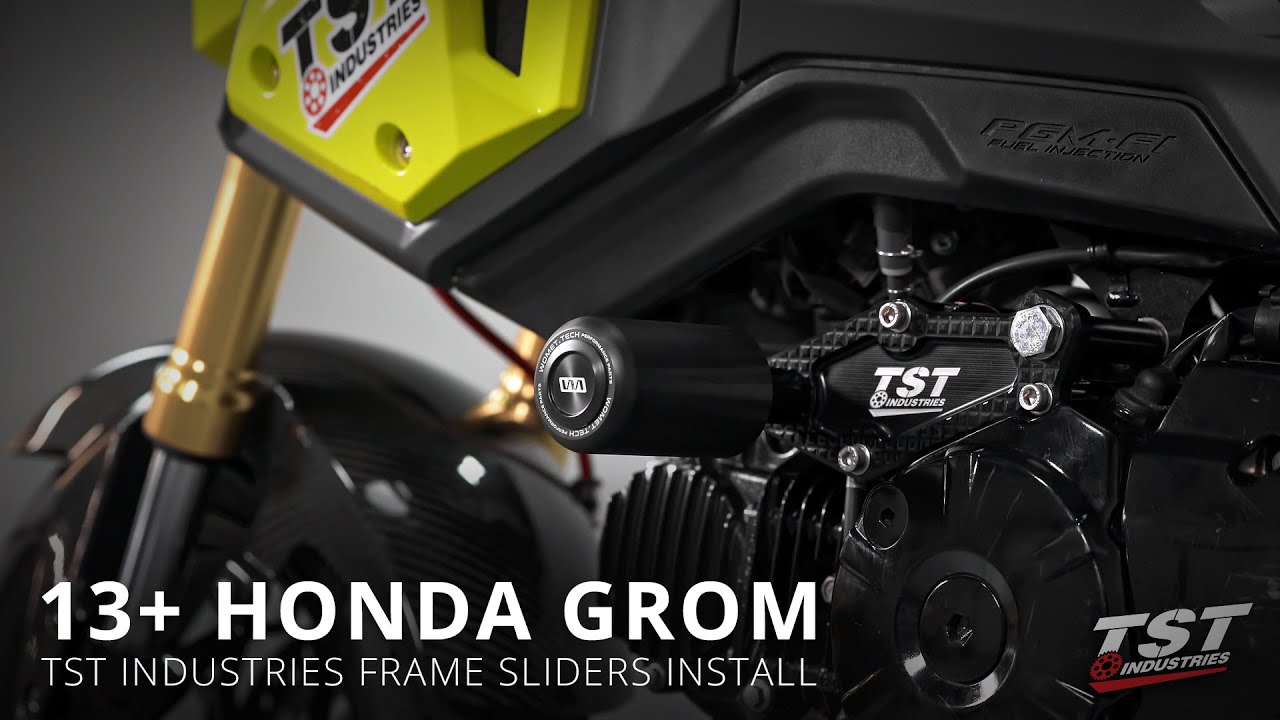 How to install TST Frame Sliders on a 13-20 Honda Grom by TST Industries