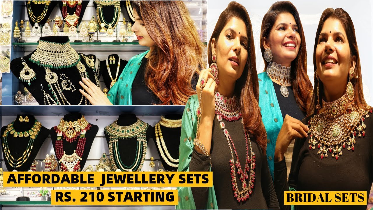 Affordable Artificial and Bridal Jewellery Set Collection | Jewellery Wholesale Market Sadar Bazar
