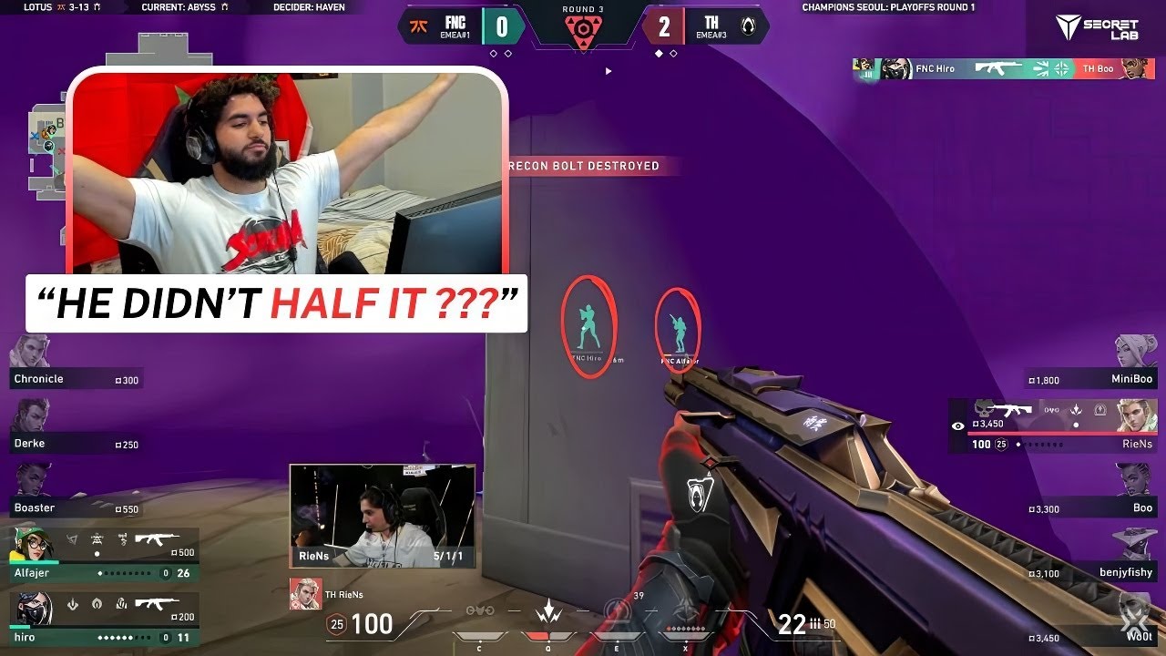 Scream Reacts To TH RieNs Got A Cluth With Smart Play | VCT Champions 2024