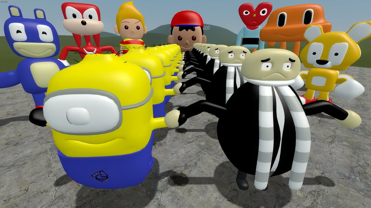 MINION ARMY & GRU ARMY VS NEW 3D SANIC CLONES MEMES in Garry's Mod!