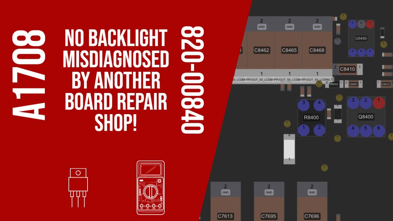 Misdiagnosed A1708 had a very unusual odd backlight fault!