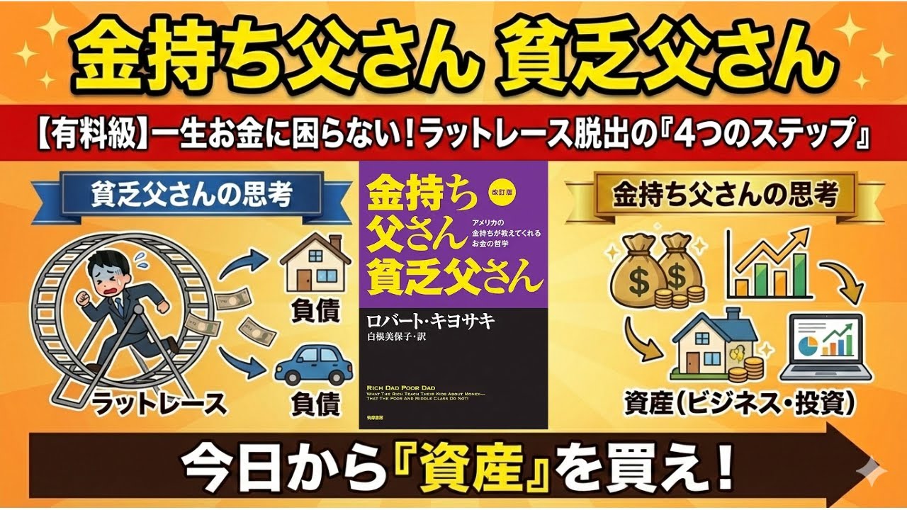 金持ち父さん貧乏父さん、ロバート・キヨサキ解説動画