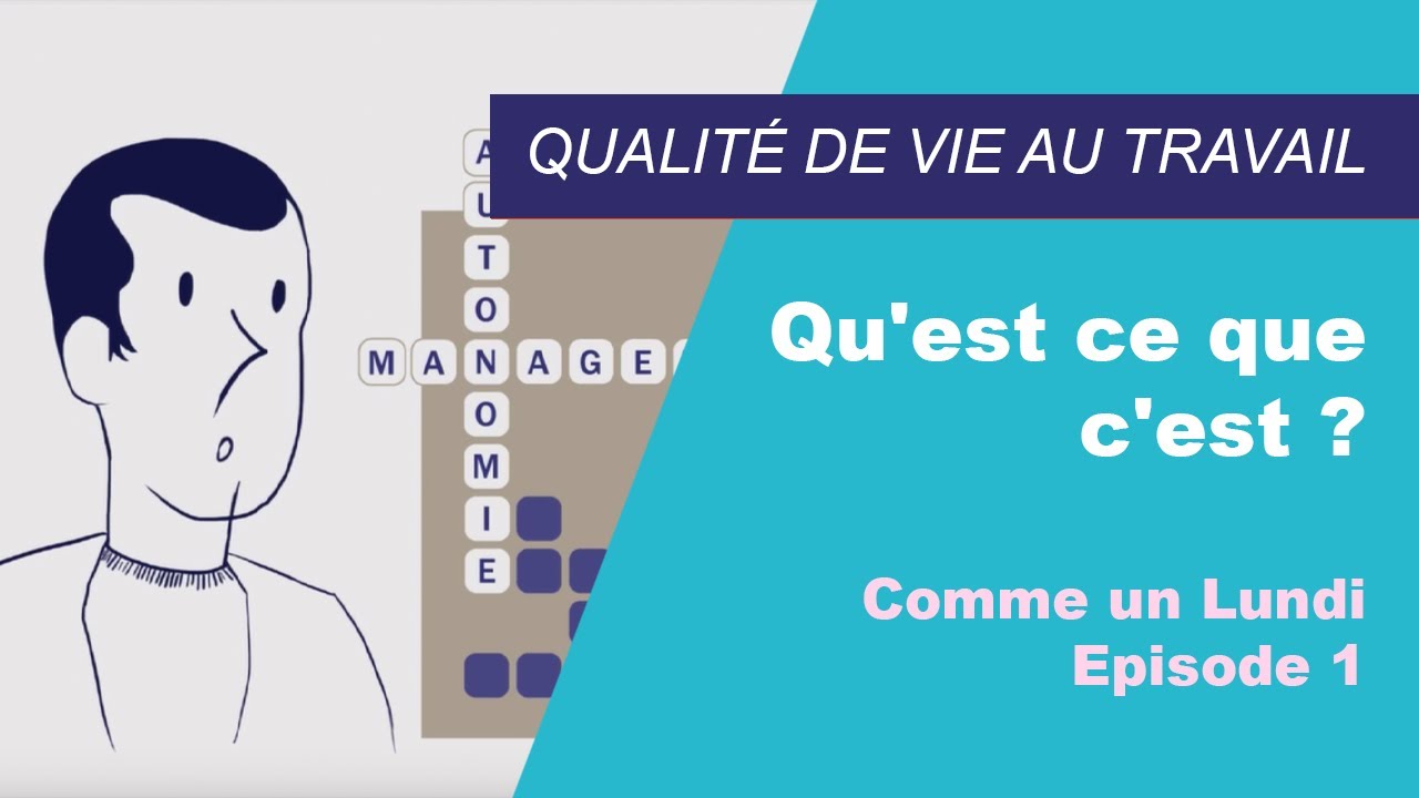 La qualité de vie au travail : qu'est-ce que c'est ? | Comme un lundi 1/3