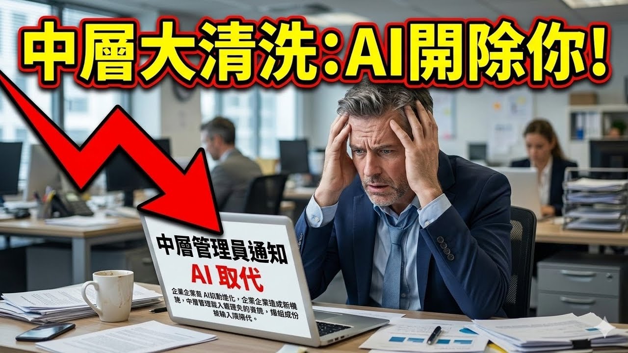 中層管理大清洗！AI 時代 5 類「只動口不動手」的高薪經理人即將團滅，年薪 30 萬也無法自保！#ai 時代 #職場趨勢 #中層管理 #淘汰 #AI #未來職場 #轉型 #升級