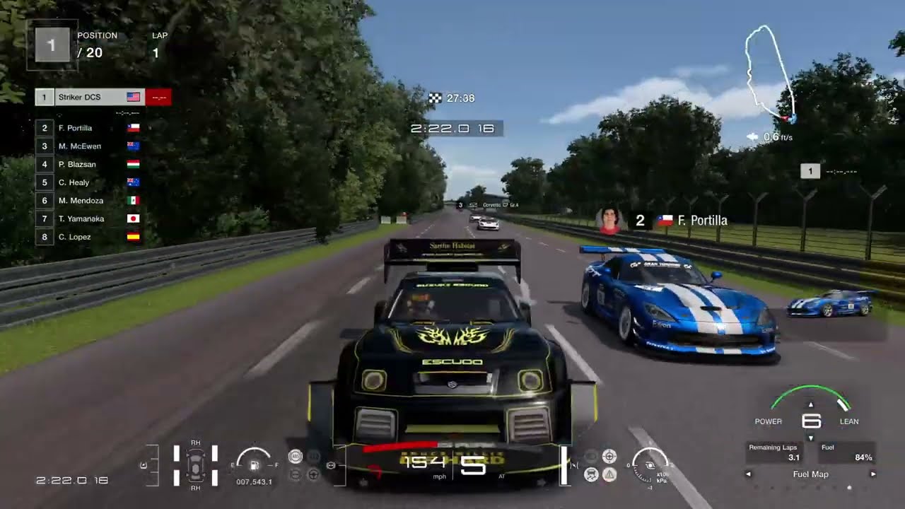 GT7 - Driving in Flood Stage RAIN on HARD Race Tires - Suzuki V6 Escudo Pikes Peak '98 at Sarthe