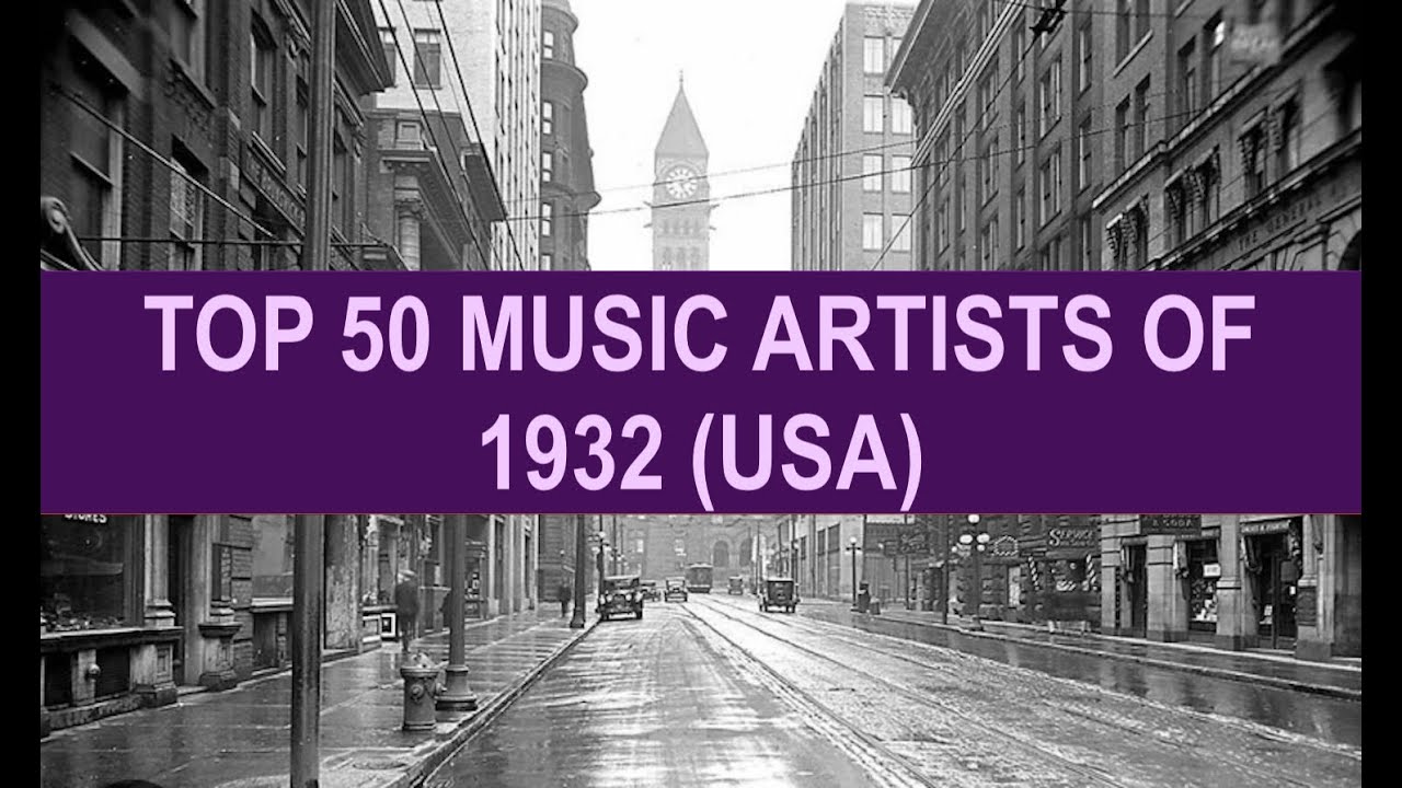 TOP 50 MUSIC ARTISTS OF 1932 USA B Crosby, L Armstrong, Mills Brothers, G Lombardo, R Vallee, R Etti