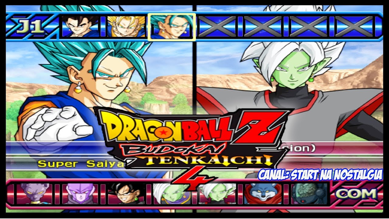 Dragon Ball Z Budokai Tenkaichi 4 -PS2 Lista Todos Personagens Fusões Tranformações - all characters