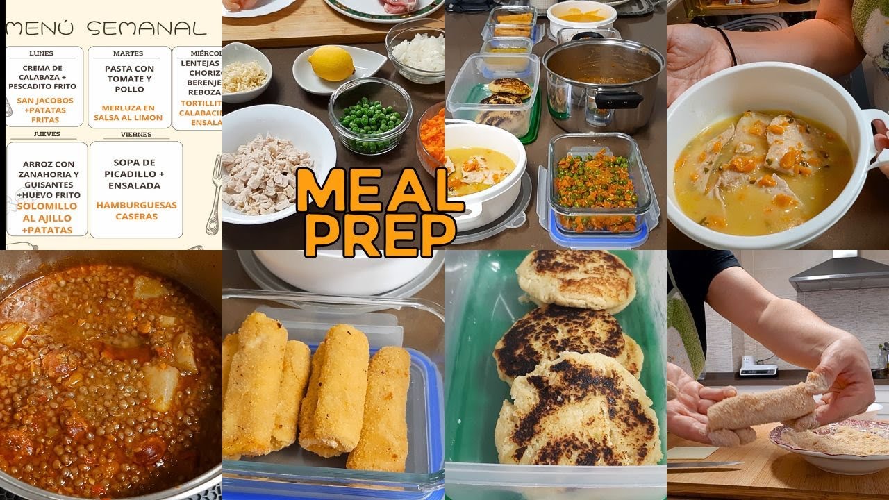 MEAL PREP| MENU SEMANAL | COCINA 1 DIA PARA TODA LA SEMANA| COMIDA PARA LLEVAR AL TRABAJO