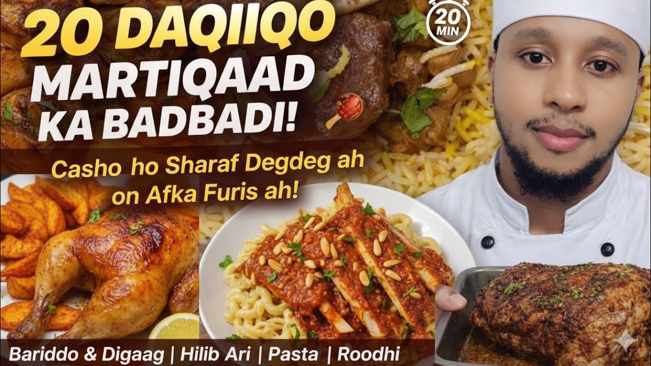 20 Daqiiqo Gudahood Ku Diyaari Martiqaad Dhammeystiran 🍛🍗🔥