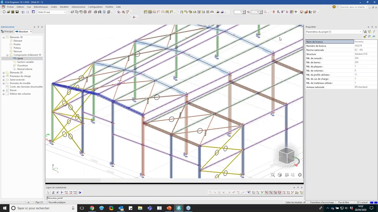 [FR] Analyse et conception d'un portique en acier avec SCIA Engineer