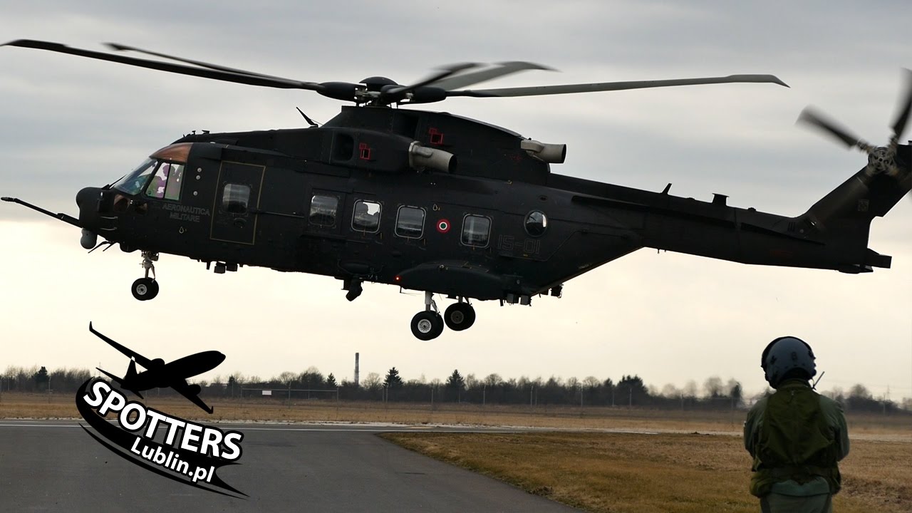 AW101 HH-101A AgustaWestland helicopter demonstration
