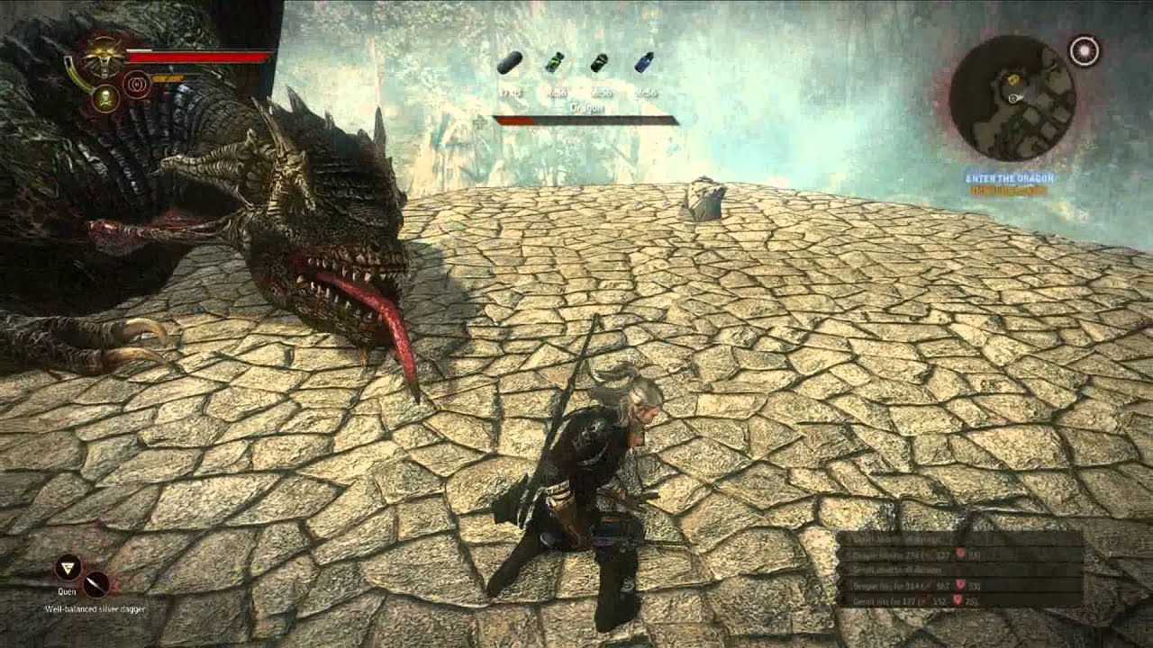 The Witcher 2 - Dragon Boss Fight [Insane Difficulty]