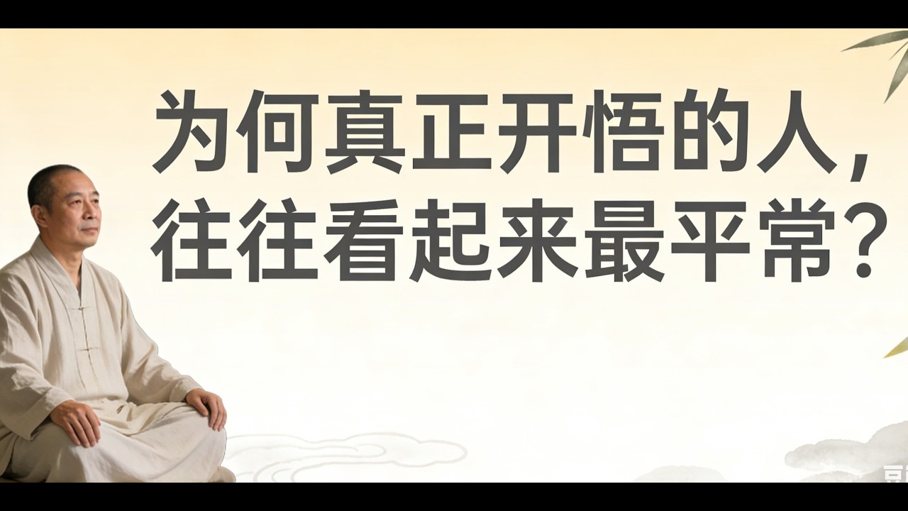 为何真正开悟的人，往往看起来最平常？