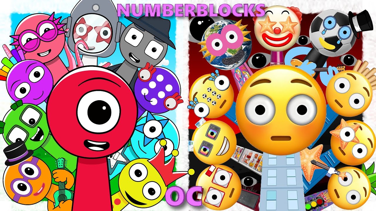 Sprunki OC ALL Numberblocks 1 to 10 (FROM NUMBERBLOCKS) phase 1-2 X #emoji