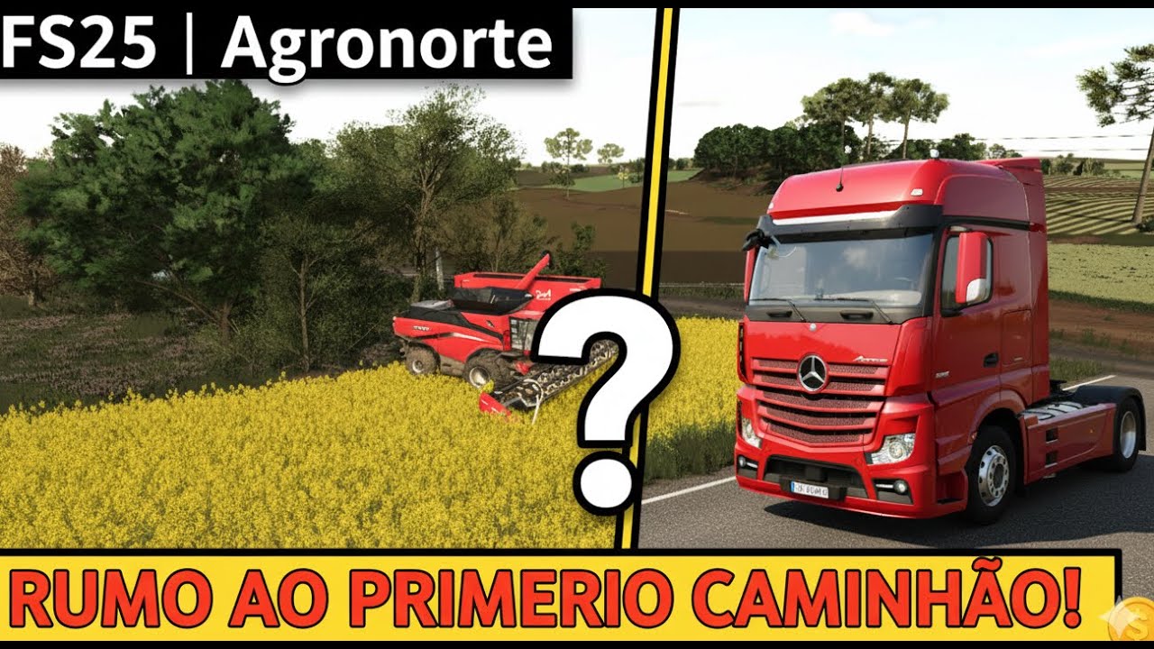 DIA DE MUITO TRABALHO NA CANOLA! 🚜 Agronorte FS25: A meta é o Caminhão