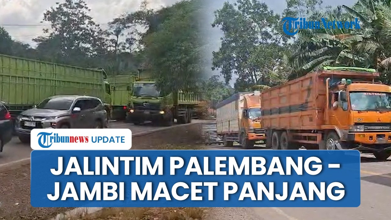 Penampakan Macet Parah di Jalintim Palembang-Jambi saat Arus Mudik, Kendaraan Pemudik Tak Bergerak