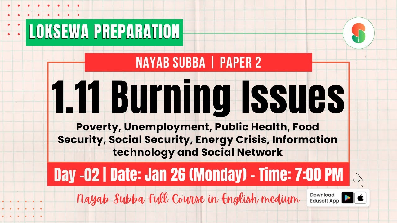Burning Issues - Day 02 | Loksewa Nayab Subba Preparation | Raju Sir | #loksewa #nayabsubba #nasu