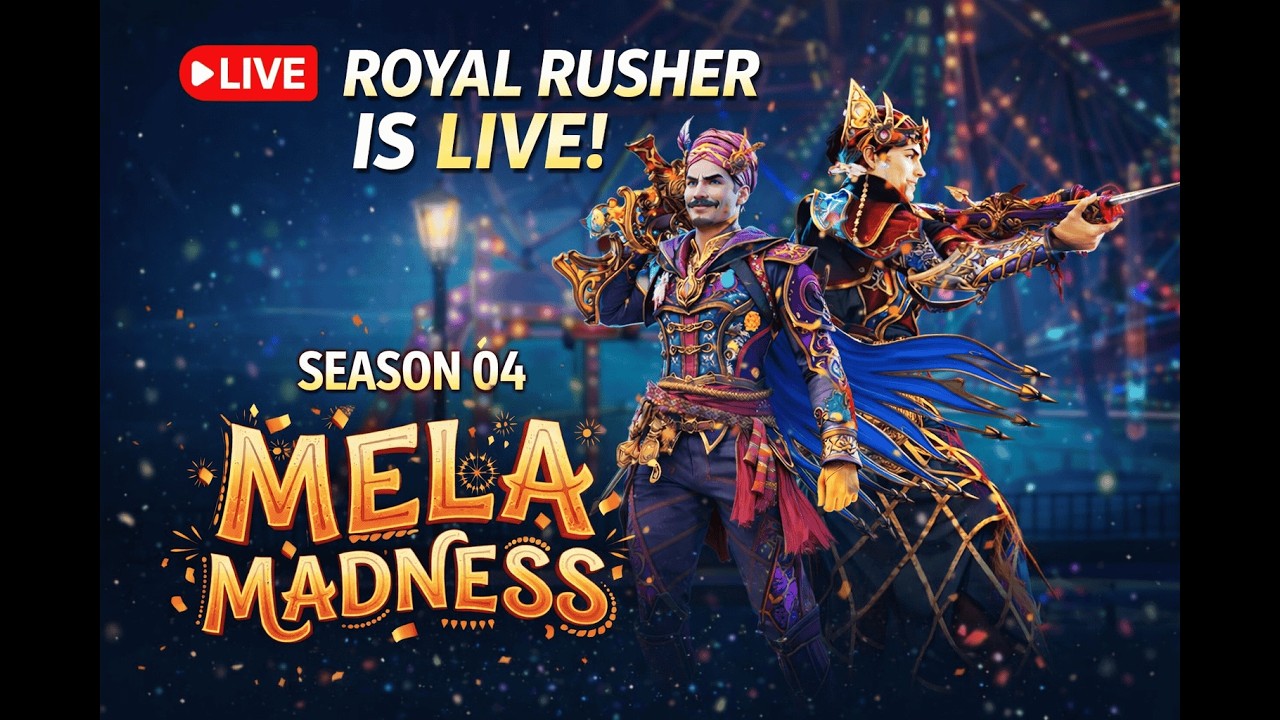 Royal Rusher LIVE 🔴 Season 04 Mela Madness | Intense Gameplay & High Kill Action #scarfall