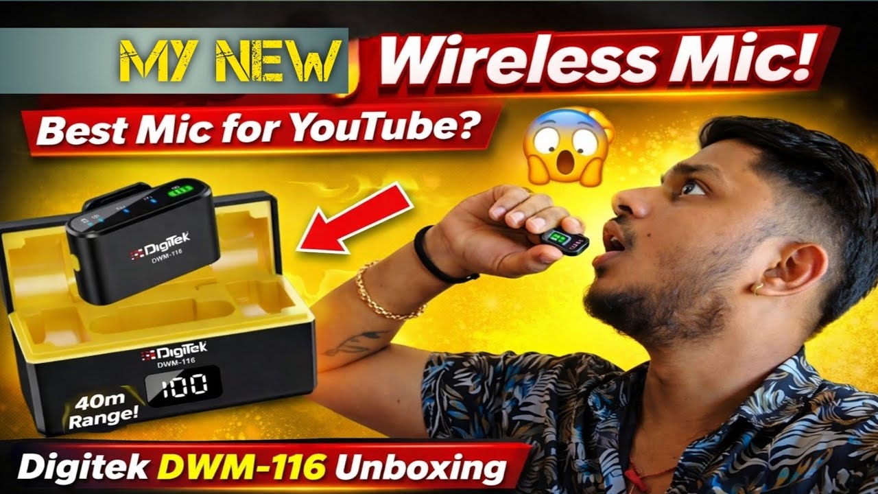 Digitek DWM-116 Wireless Mic Unboxing | Best Mic for YouTube? | ICanNarasimhaVlog