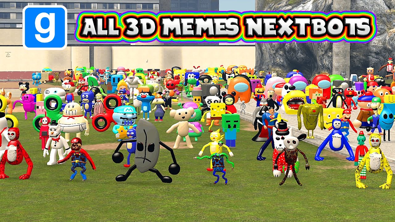 Gmod: Все 3D Мемы Некстботы // 306 Некстботов // Клоны Саника █ Garry's Mod █