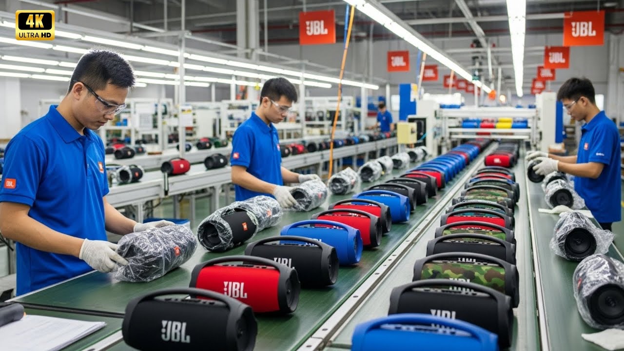 Inside the JBL speaker factory: The JBL BOOMBOX Bluetooth speaker production process