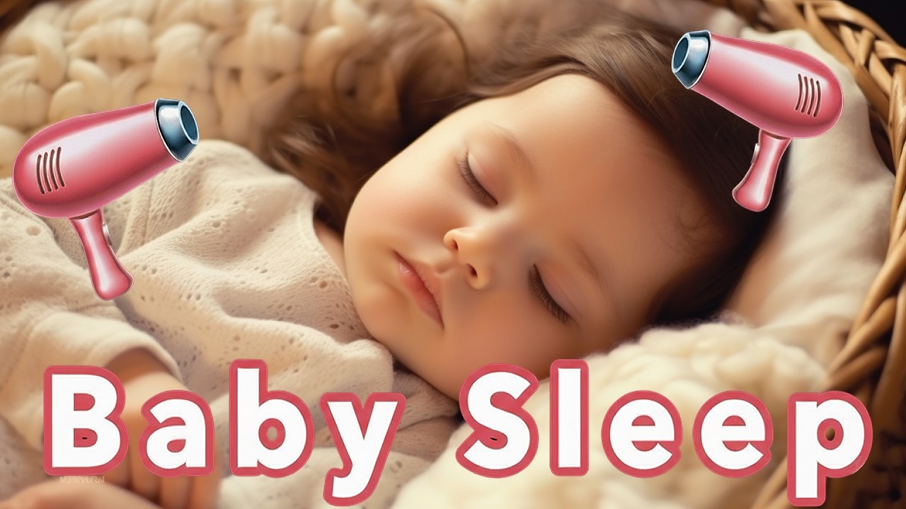 10 Hours Baby Fön Sound No Ads | Haarfön für Babys / Hair Dryer White Noise Keine Werbung