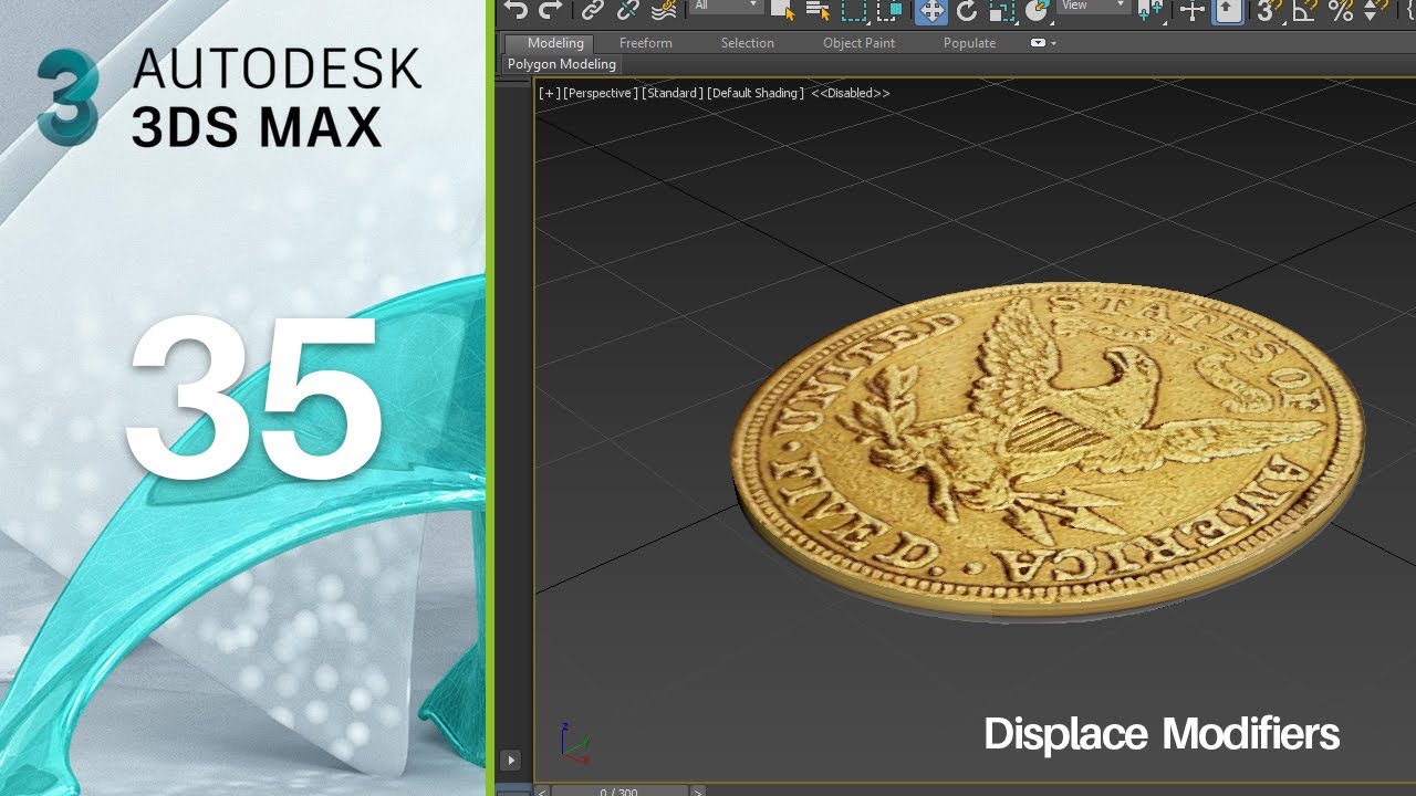 3dsmax Tutorial 35 Displace modifiers | Full Course in English | Beginners Tutorial