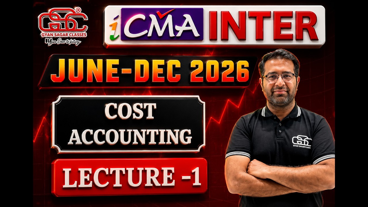 CMA INTER COSTING LECTURE 1 JUNE DEC 26 | CMA INTER CLASSES | CMA INTER NEW BATCH 