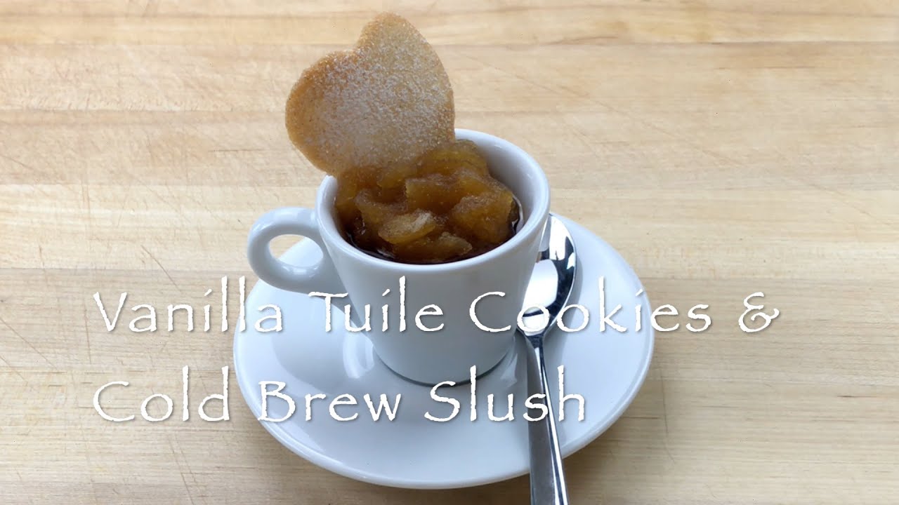 Vanilla Tuile Cookies & Cold Brew Slush