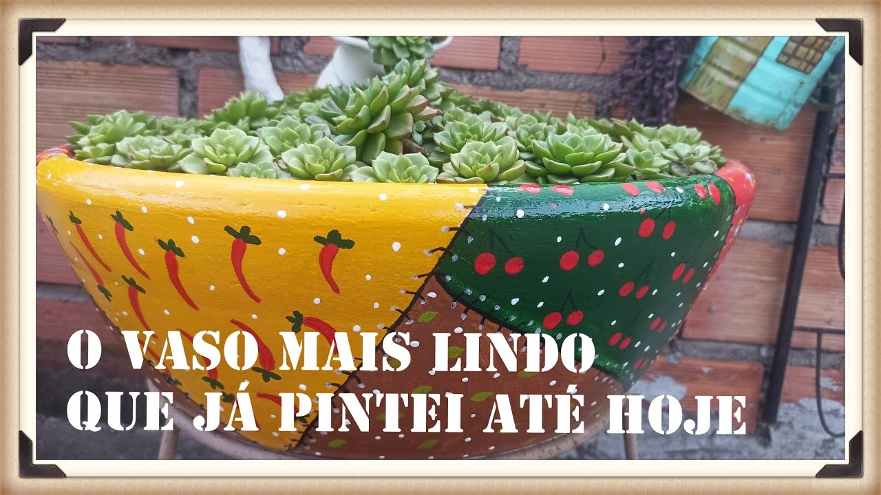 Pintura de retalho em vaso mais lindo que já fiz até hoje: Reformei arranjo