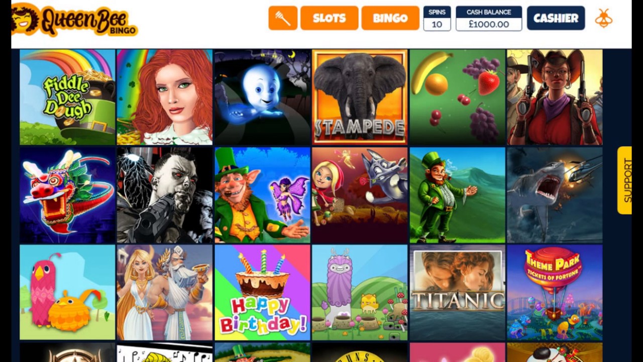 Queen Bee Bingo | New Online Bingo Sites | &pound;70 Free Bingo | 10 Free Spins