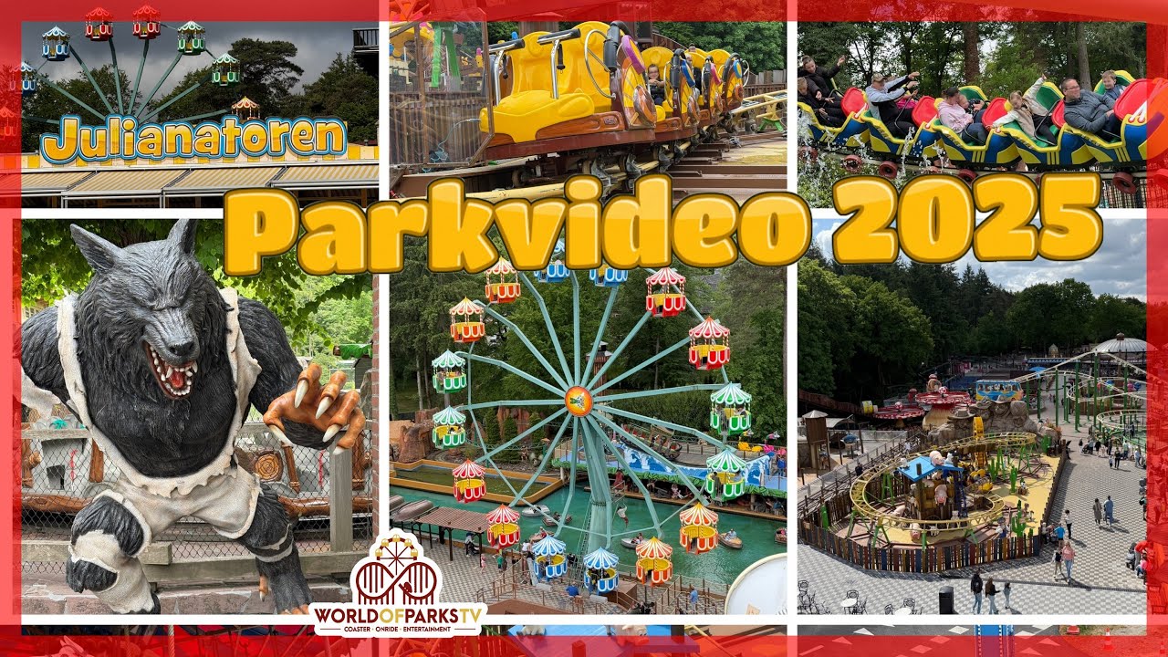 Julianatoren Freizeitpark Apeldoorn 2025 - Attractiepark - Amusement Park (Parkvideo) Achterbahnen