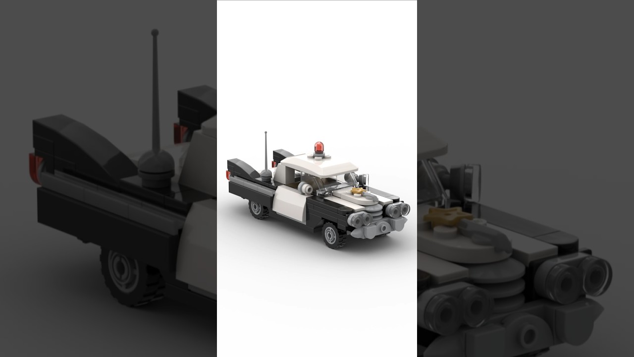 Lego classic Police car animated build Moc by jcv112 on Bricklink #lego #police #car