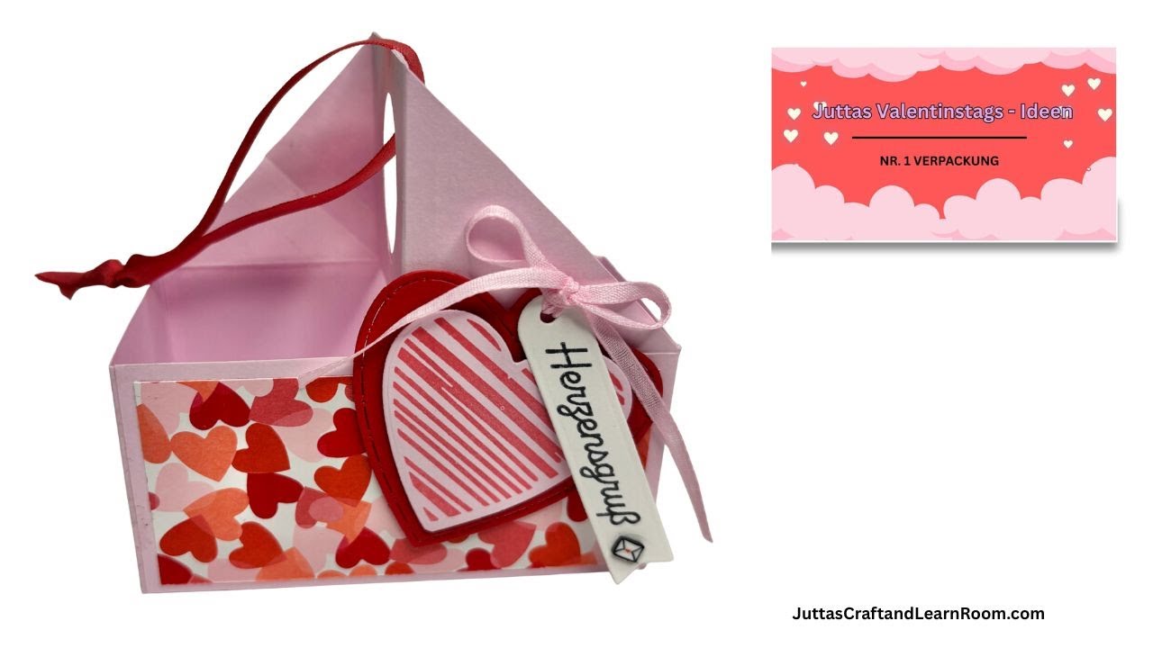 Stampin’ Up! Valentinstag Idee Nr. 1 💕 Süße Caddy Verpackung | Schnelles DIY aus dem Live