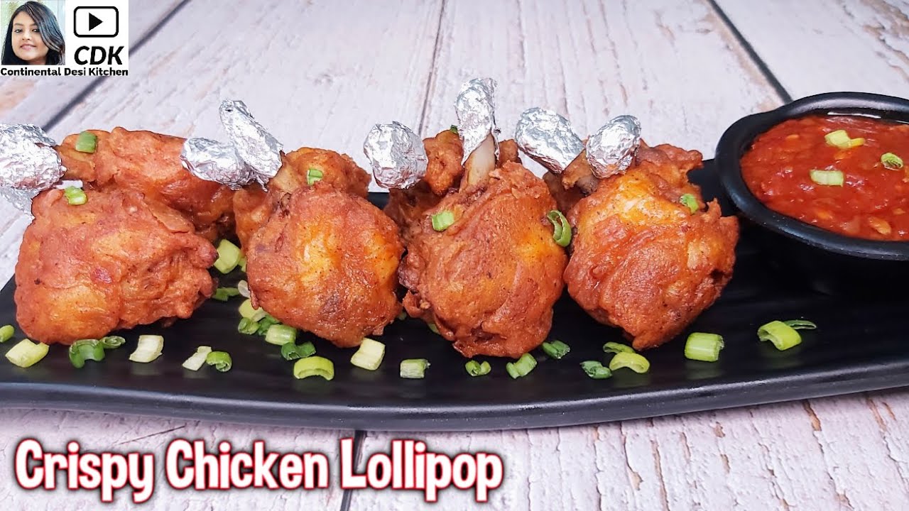 CRISPY CHICKEN LOLLIPOP RECIPE | Restaurant Style Chicken Lollipop | Chicken Starter Chinese Style