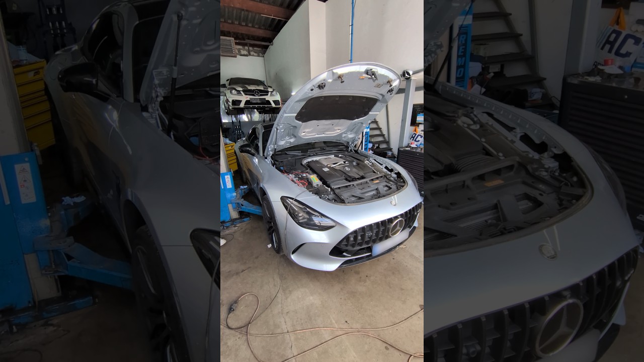 When the AMG dealer is too expensive #mechanic #repair #amg #gt #v8 #supercar #oil #diy #engine #car