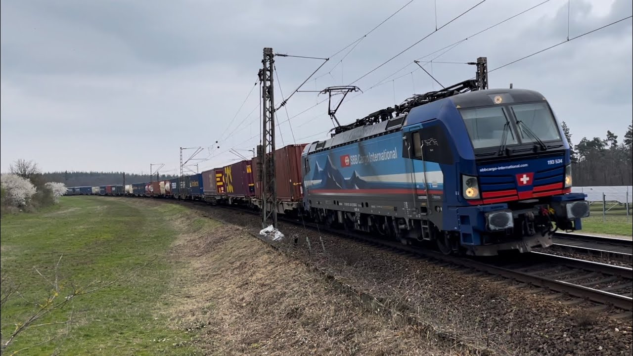 🇩🇪 Zugverkehr/Trains at Waghäusel 12.03.24