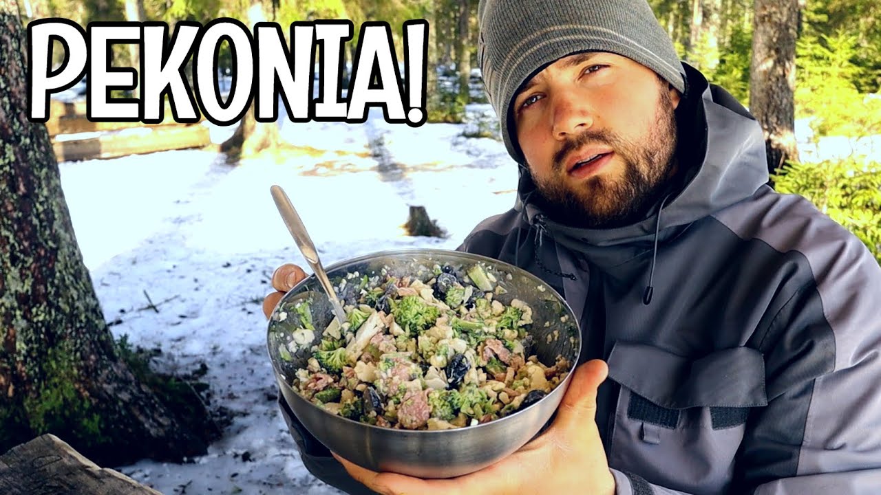 PEKONISALAATTI - KOKKAILLAA ULKONA - W+S ERÄPUUKKO JA TRANGIA KAASUPOLTTIMELLA