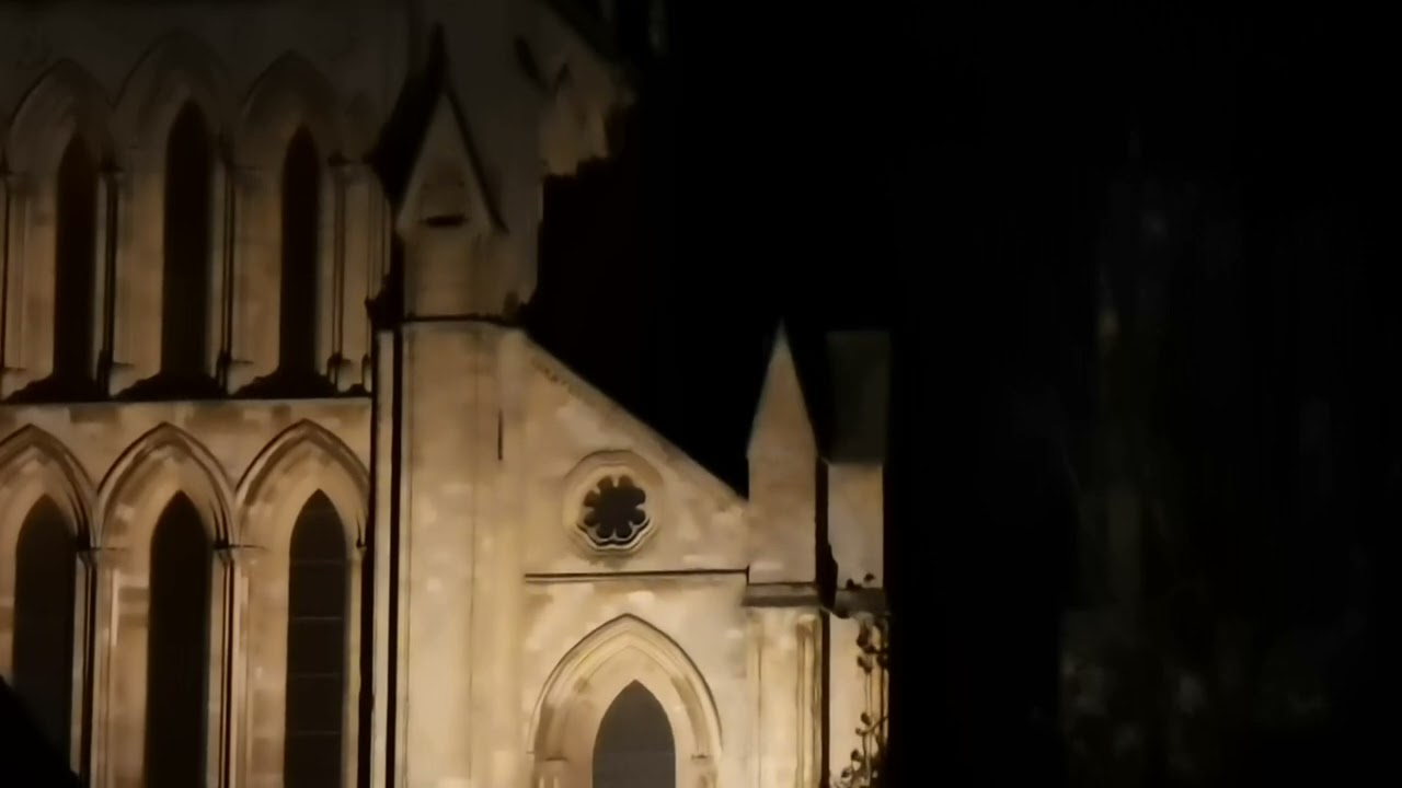 Beverley Minster Chiming At Midnight In The Rain April 2025