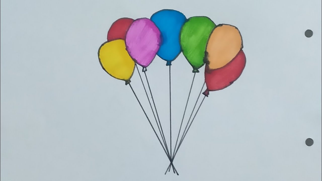 Balloons drawing, how to draw balloons #shorts